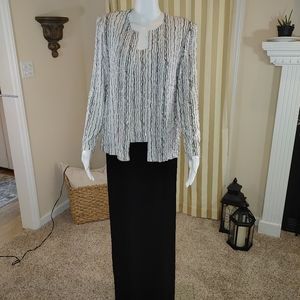 ALEX EVENINGS 2 PC DRESS/JACKET SET 10
